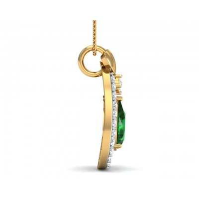 Ameena Emerald Diamond Pendant